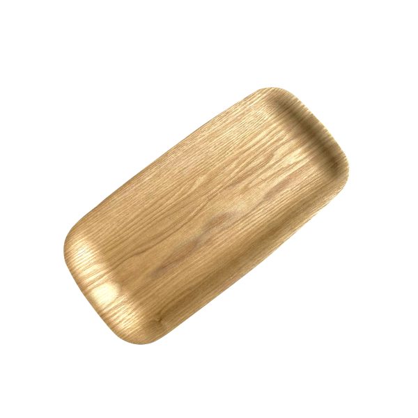 Wholesale Large Rectangular Anti-Slip Serving Plate Nonslip Bamboo Wood Tray for Coffee Tea Lacquer Technique for Living Room