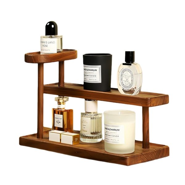 Multi-Layer Wooden Storage Rack for Organizing Jewelry Miscellaneous Items for Desktop Ornaments Entrance Hall Clutter Perfumes