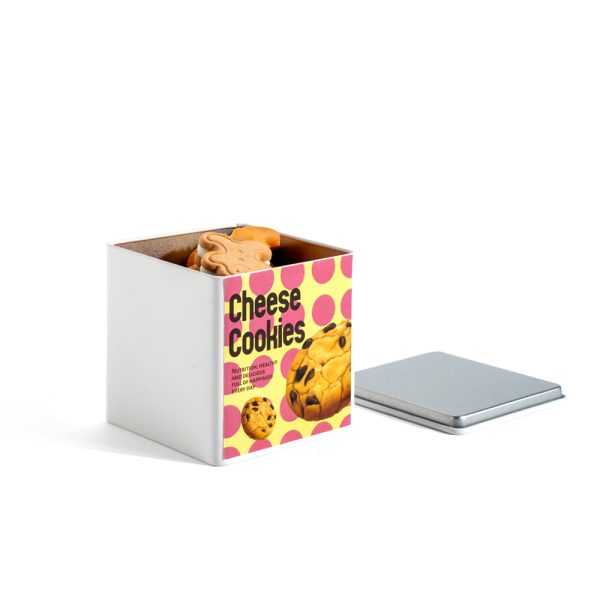Square Tea Container Tin Gift Box Packaging Metal Tin Box  for Cookies Metal Cans