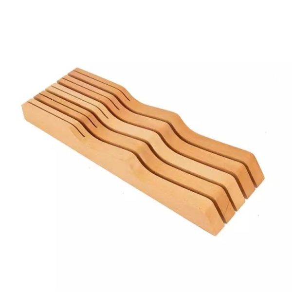 Hot Sale Saves Counter Drawer Space Kitchen Storage Holder Knife Drawer Organizer Block for Drawers