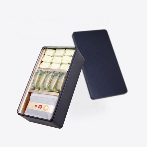 Tin Box Cookie Custom Rectangular Tin Box Tea Chocolate Gift Packaging Metal Wedding Tinplate