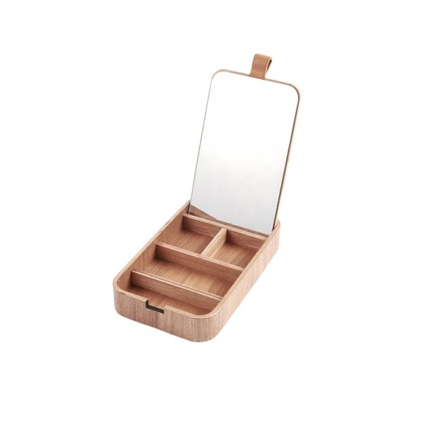The Best Price Multi-function Wooden Jewelry Box with Mirror Lids Wholesale Jewelry Storage Box