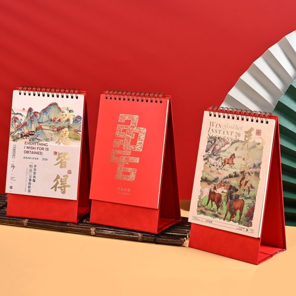 In stock, 2026 calendars, custom small batches, desktop ornaments, desk calendars, custom gift boxes, creative business