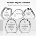 Four iceberg crystal award styles for varied recognition occasions