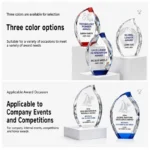 Three crystal color options and company event applications