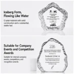 Iceberg crystal award form and corporate competition applications