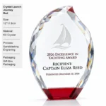 Crystal Launch Journey red award 12 × 17.8 cm