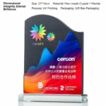 Eternal Peak Radiance crystal and marble award 21 × 16 cm