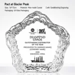 Pact at Glacier Peak crystal award 16 × 15 cm