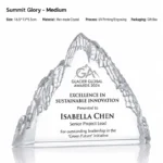 Summit Glory medium crystal award 16.5 × 13 × 5.5 cm