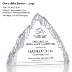 Glory of the Summit large crystal award 20 × 16.5 × 5.5 cm