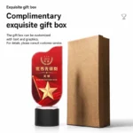 Red star crystal award with complimentary customisable presentation gift box